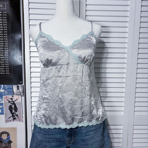 Silver babydoll top